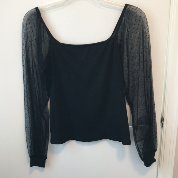 NWT Jollycode top with sheer sleeves, size med - Picture 8 of 10